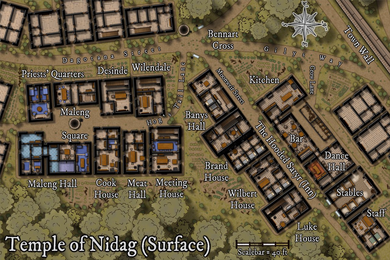 Nibirum Map: temple of nidag surface by Wyvern